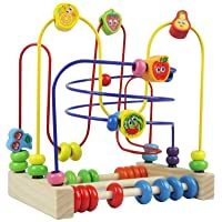 Juguetes de Madera Laberinto Montessori para Niños Juguetes Abalorios de Frutas Juegos Educativos para Niños Niñas 3 4 5…